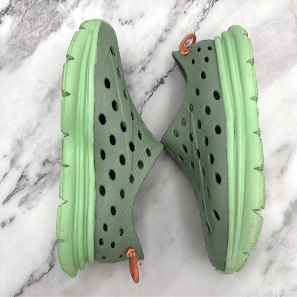 Women's Lightweight Green Slip-On Athletic Clog - Picture 6 of 10